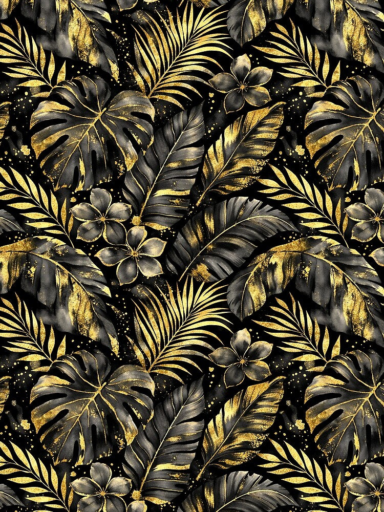 Elegant Tropical Gold and Black by Olivra