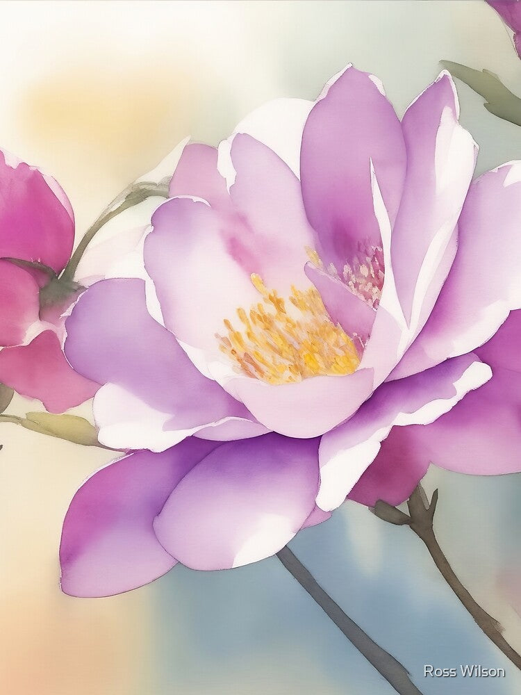 Botanical Watercolour Flower Painting by RossWilson12
