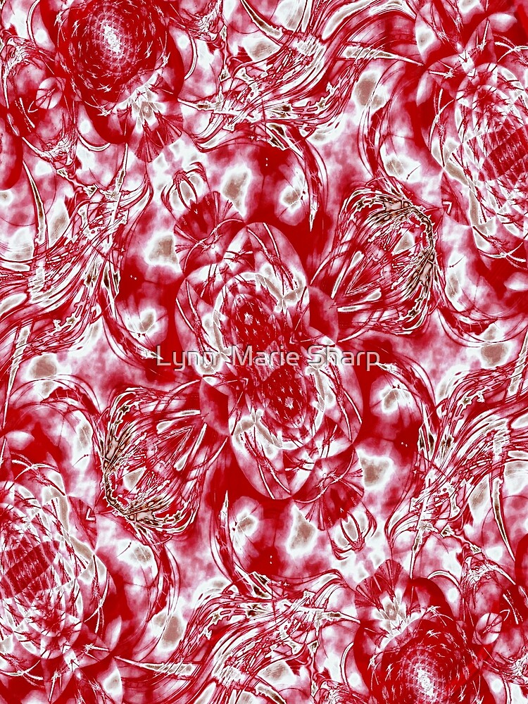 Floral Design In Red and White by Lynn  Marie Sharp