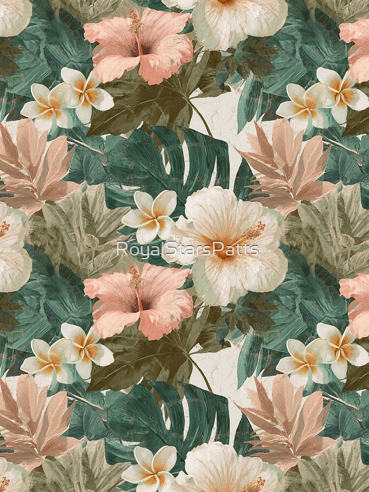Elegant Tropical Floral Texture - Flower Floral Pattern  - Graduation Gifts by RoyalStarsPatts