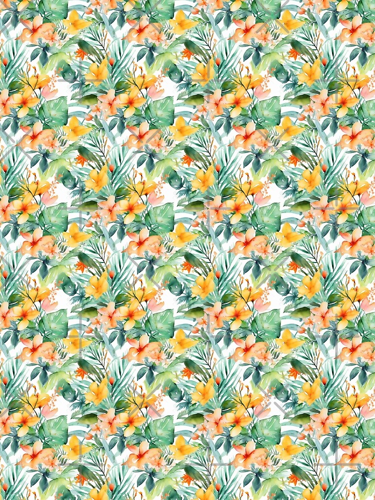 Watercolor Floral Oasis by PixelPatchwork