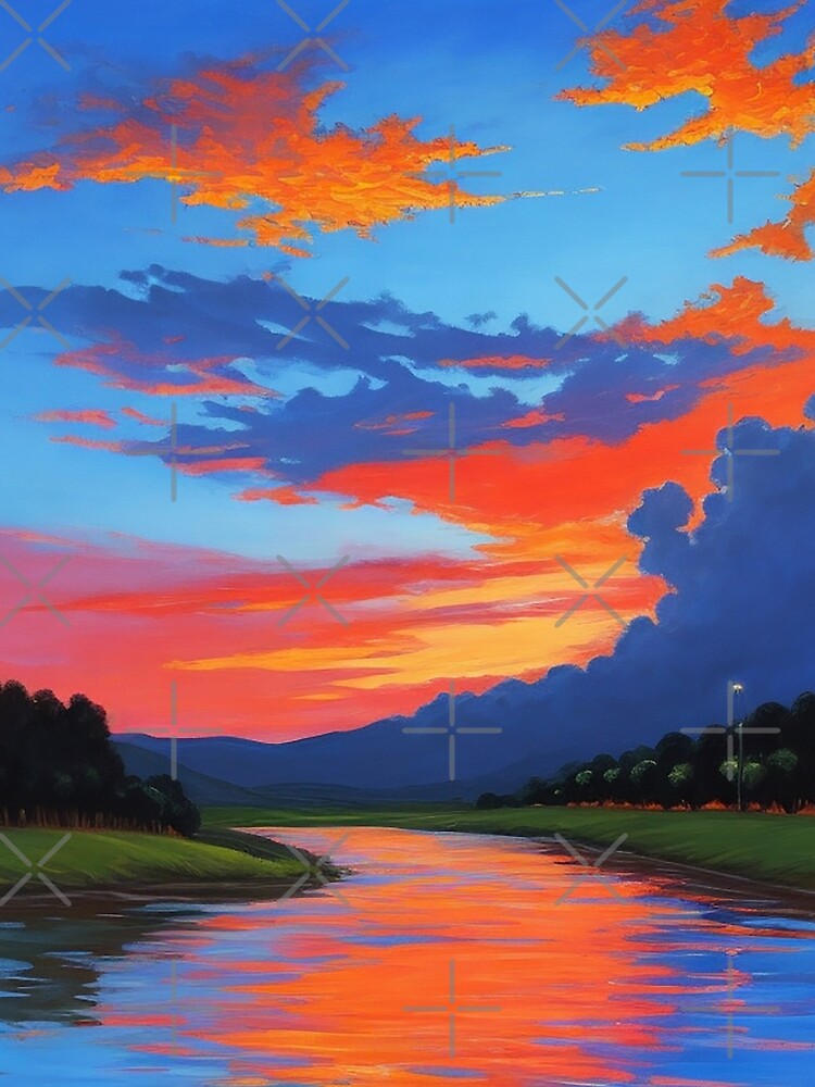 Riverside Dreams Sunset Serenity by Permana96