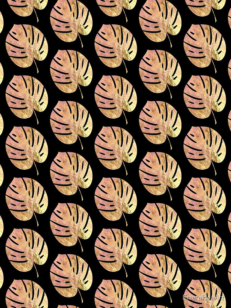 Rosegold Monstera leaf by EmeraldeaArt