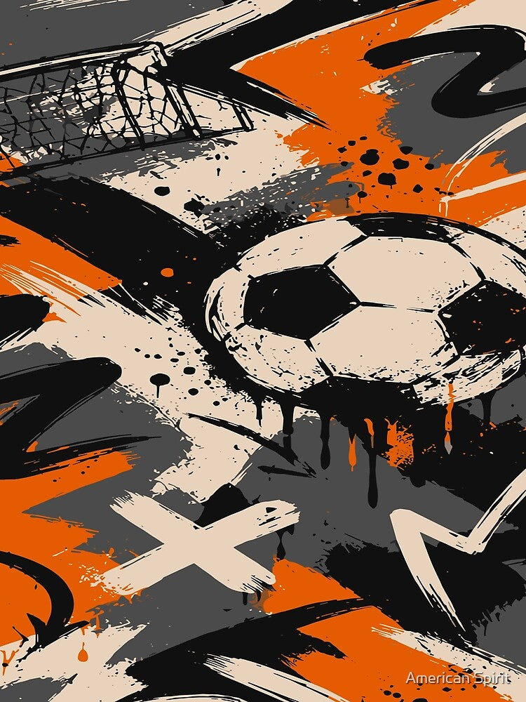 Soccer Street Art Graffiti Pattern by American Spirit