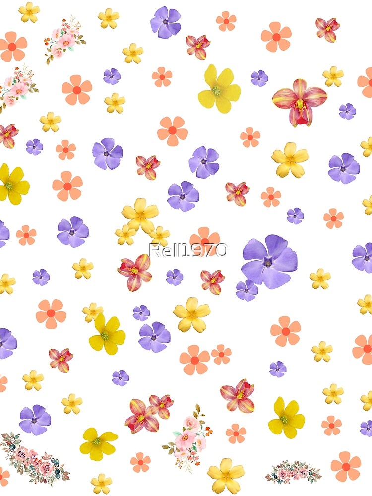 Floral Pattern with White Background by Rell1970