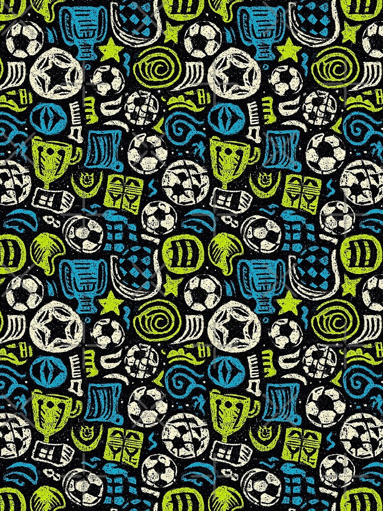 Neon Style Soccer Equipment Graphic by Piotrek0001