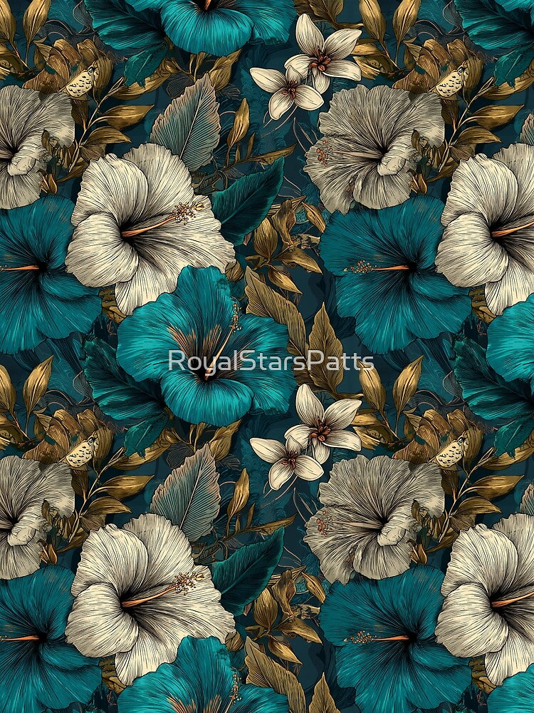 Elegant Tropical Flower  - Flower Garden Pattern  - Fathers Day Ideas by RoyalStarsPatts