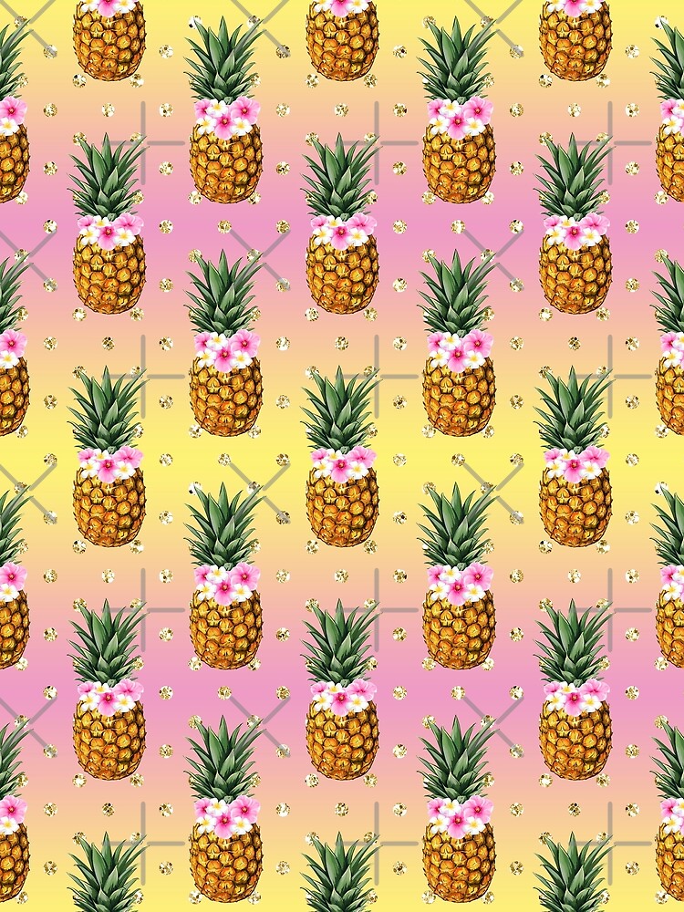 Tropical summer fashion pattern design with flowers 9 by Lalanacliparts