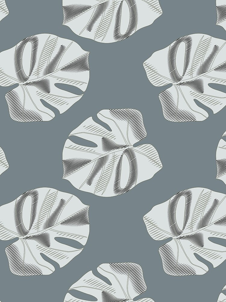 Vintage White Leaf Pattern by JTS STORE