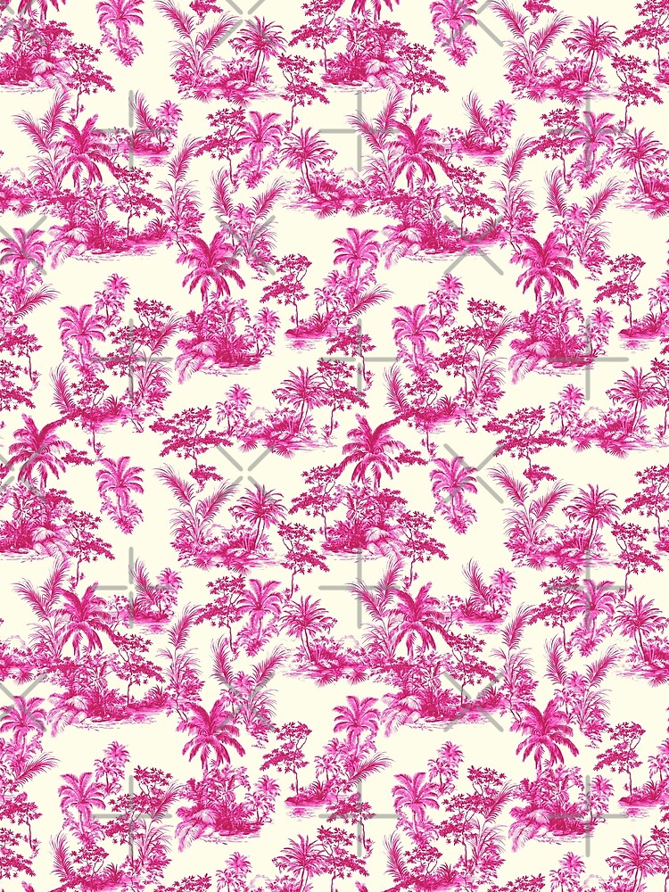 pink vintage tropical print by alwaysgrounded