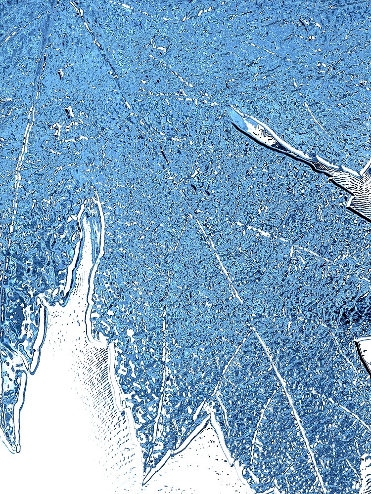 Ice Blue Leaf by StampCity