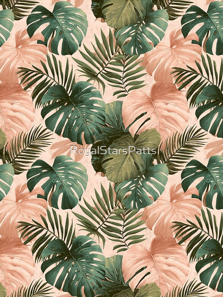 Edgy Tropical Floral Texture  - Flower Bouquet Pattern  - Gifts For Boyfriend by RoyalStarsPatts