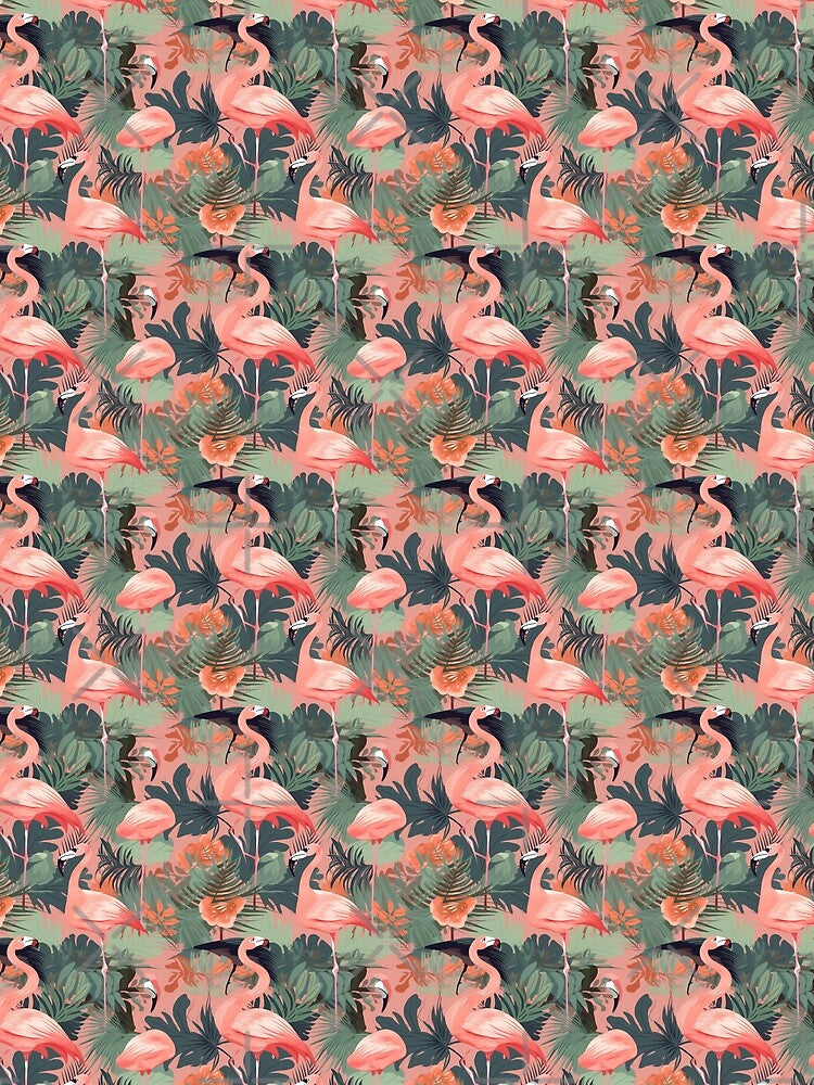 Tropical Flamingo Sunset by PixelPatchwork