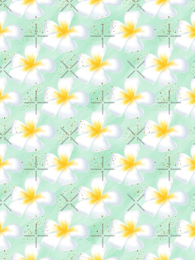 Copy of Tropical leafs summer fashion pattern design in green and white tones by Lalanacliparts
