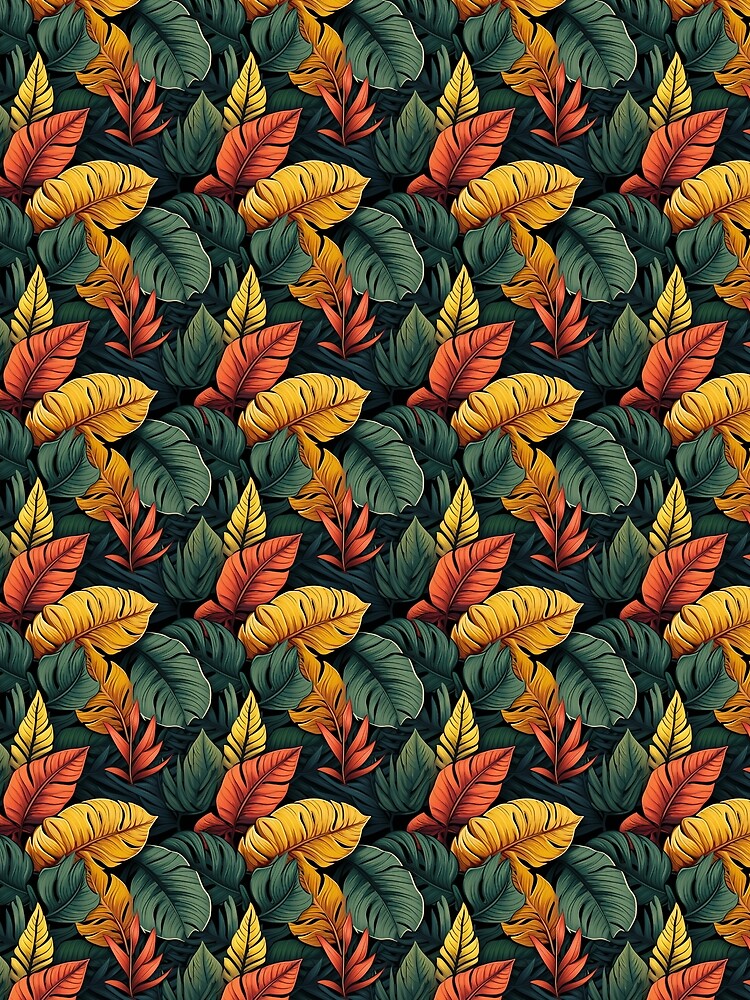Tropical Plants Leaves Pattern Design by Logic72