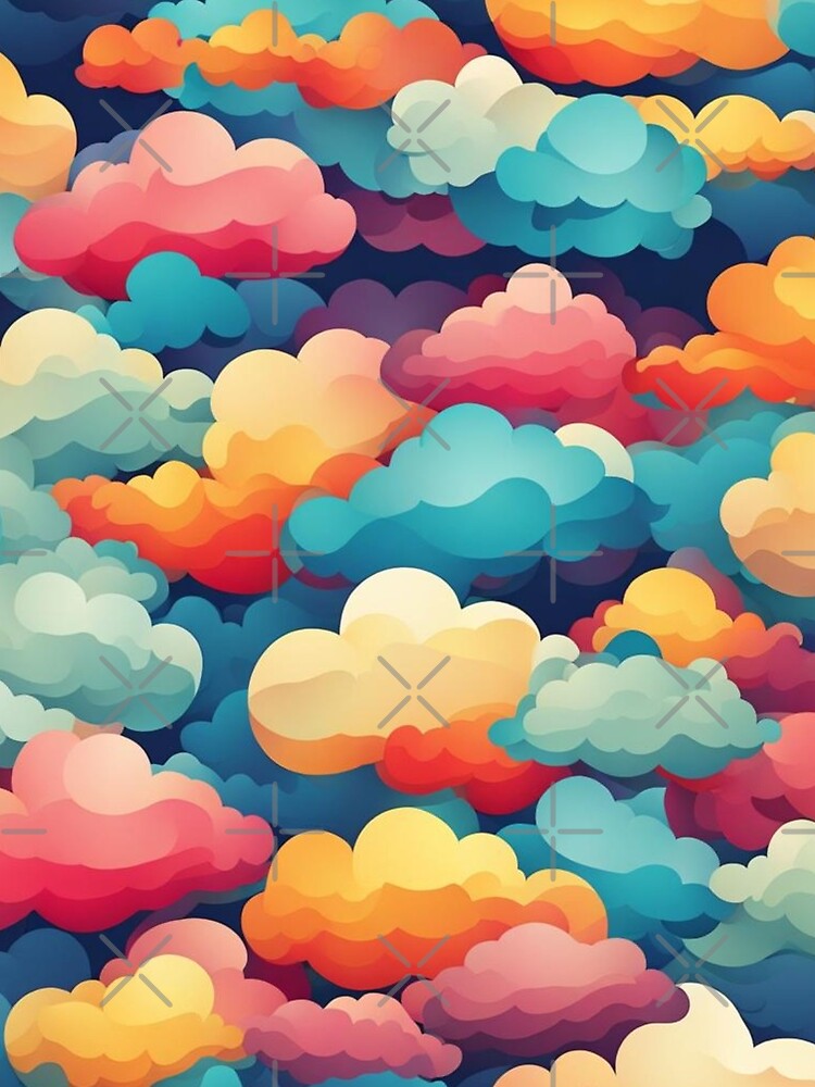 Abstract Colorful Cloud Pattern by calibrit
