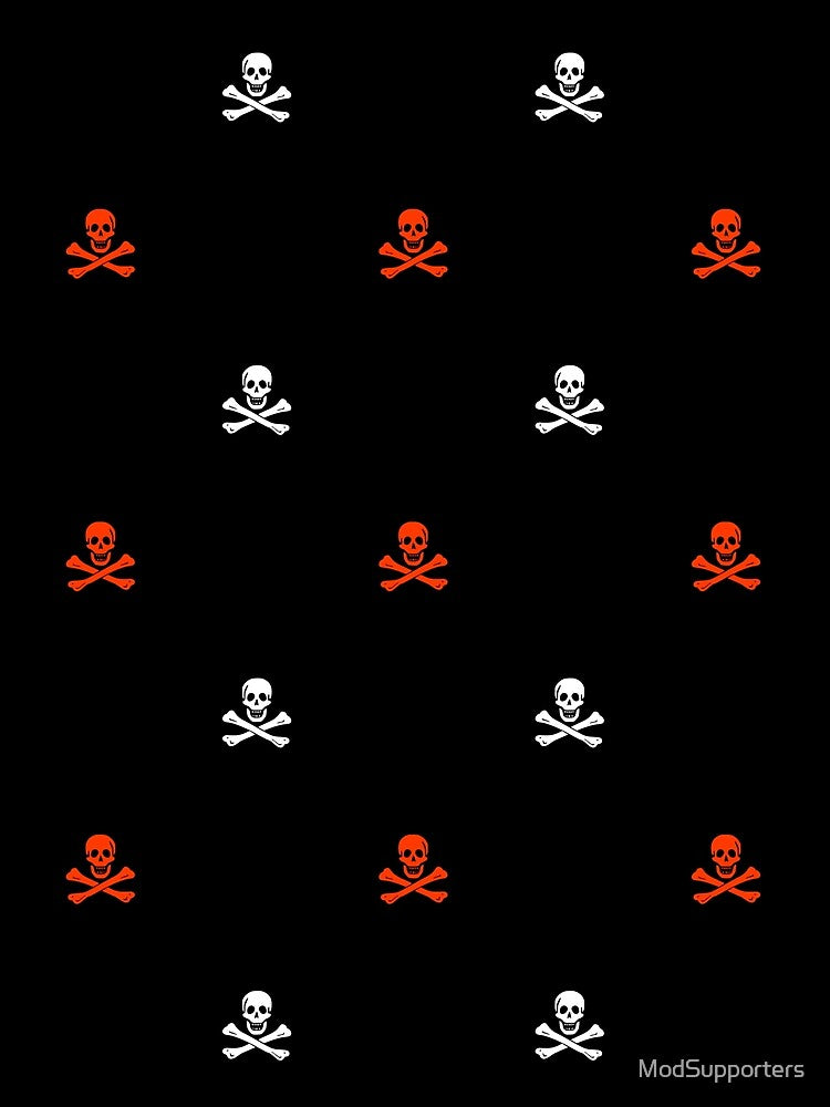 Pirate skull crossbones Retro red white by ModSupporters