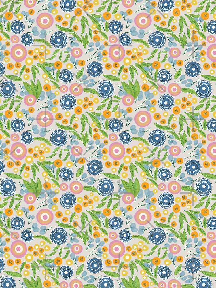 Botanical Mod Boho Floral Grey by susycosta