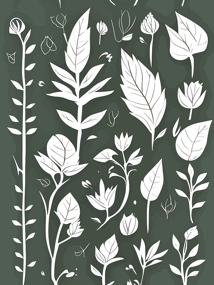 Botanical Doodle Delight by printyai