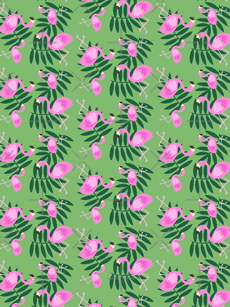 Flamingos and Leaves by sarahghost416