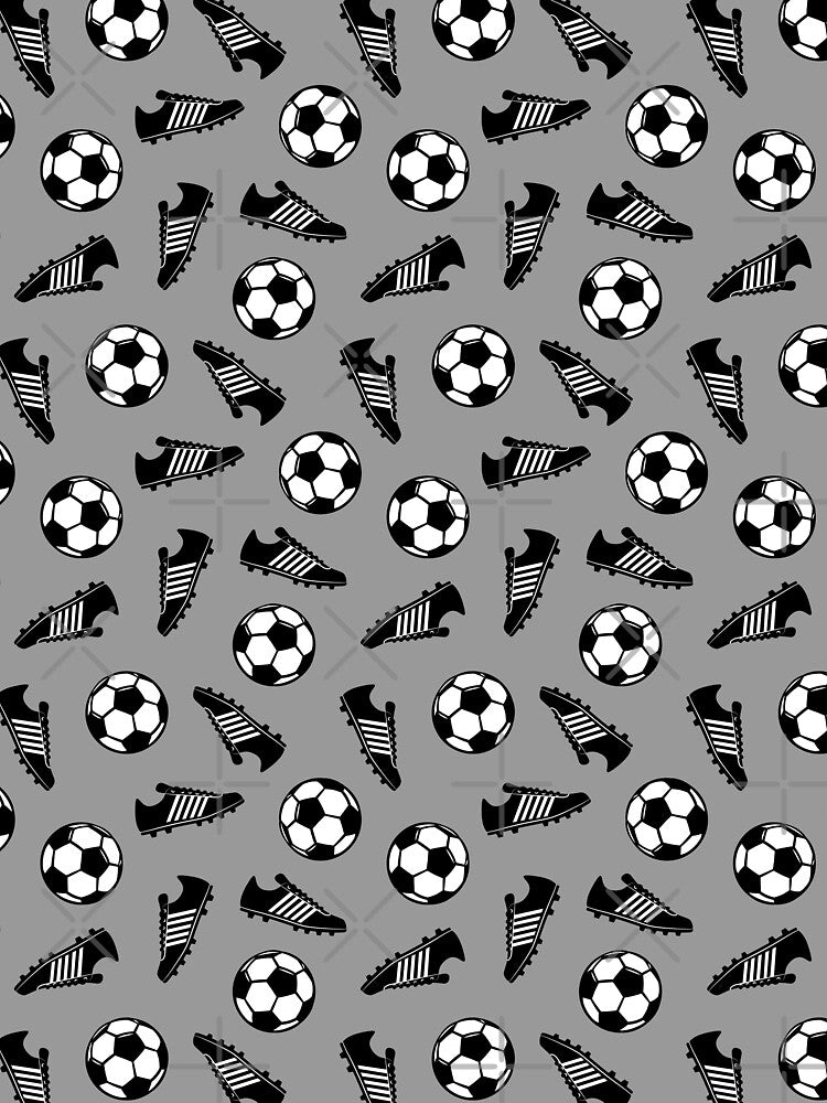 Soccer Balls and Cleats - Gray by littlearrow