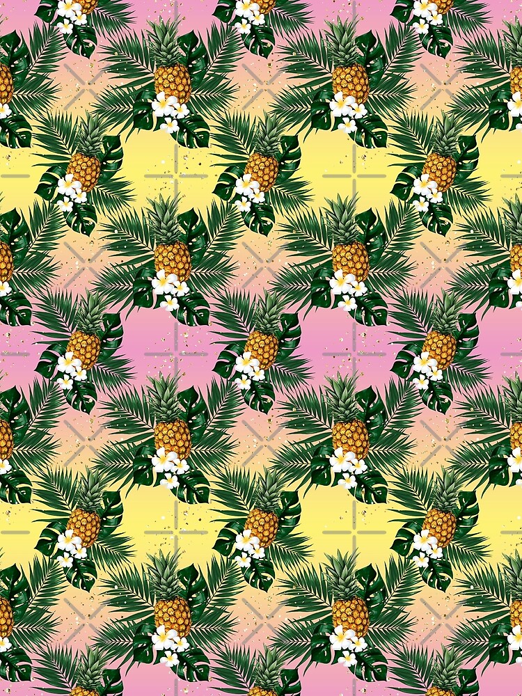 Tropical summer fashion pattern design with flowers 8 by Lalanacliparts