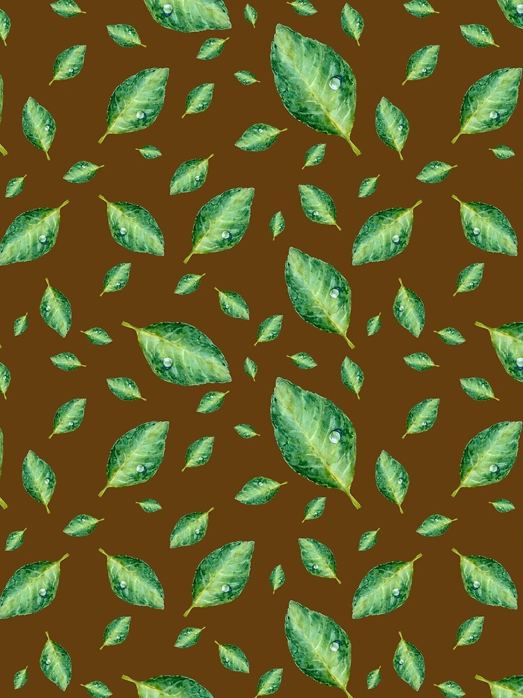 Green leaf a seamless pattern by Yana Mustafina | Boho Soulful Designs