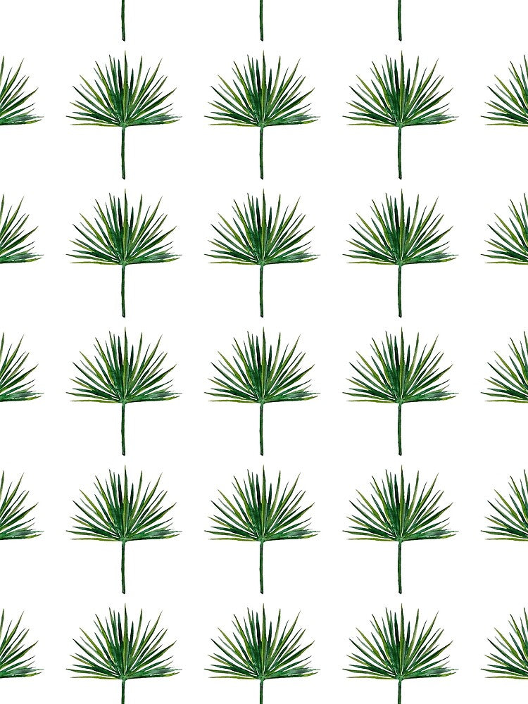 Leaf palm seamless pattern watercolor illustration by Yana Mustafina | Boho Soulful Designs