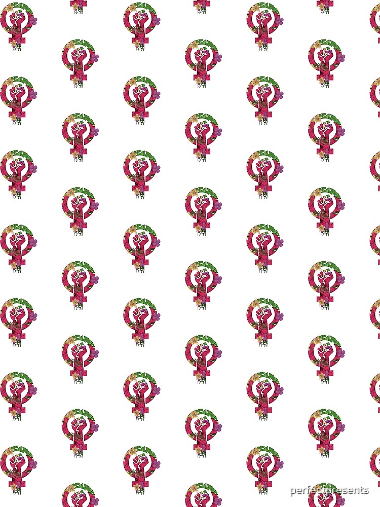 Awesome Floral Fist Hippie Power Hipster Peace Tile Pattern by perfectpresents