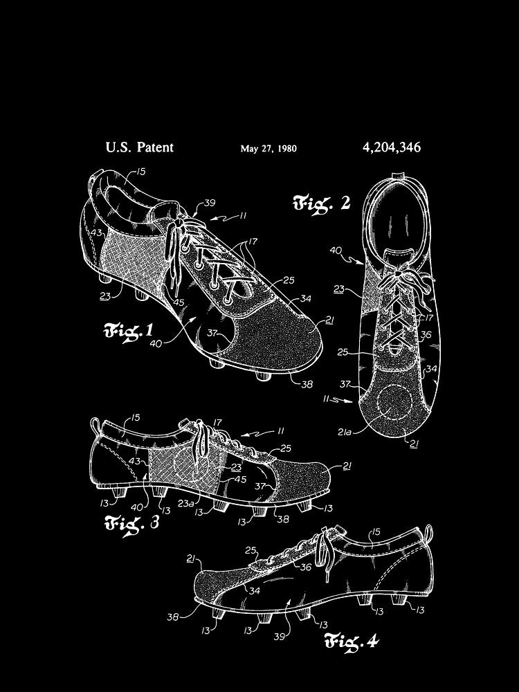 Football (Soccer) Cleats Patent - Black by FinlayMcNevin
