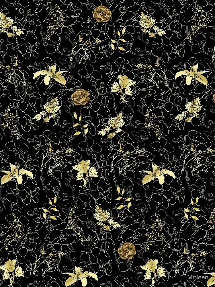 Gold floral pattern by MrJean