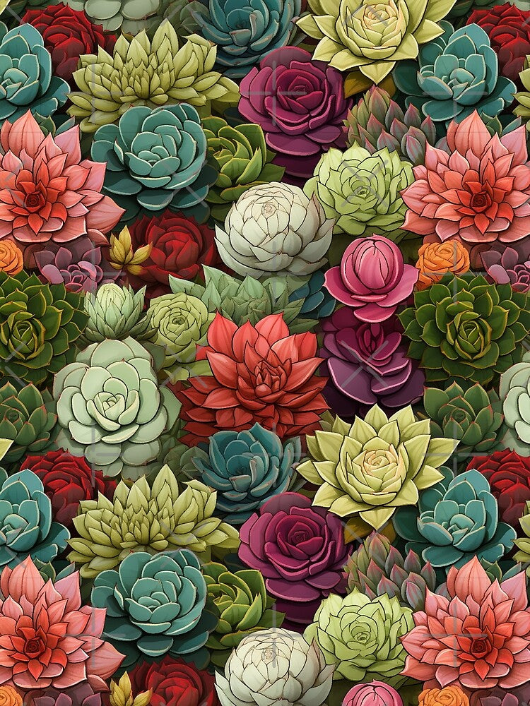 Colourful Succulents by Deepestblue