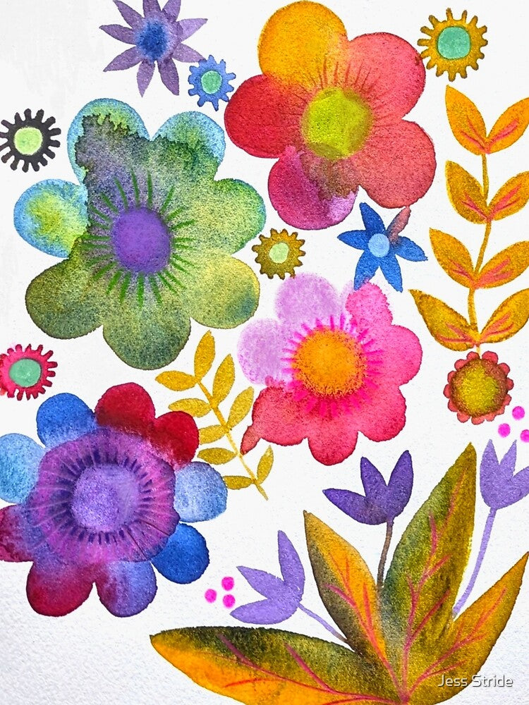 Watercolour Flowers by Jess Stride