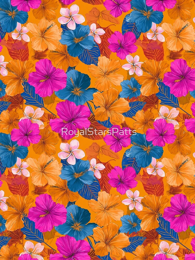 Trendy Tropical Floral Texture  - Botanical Garden Pattern  - Mothers Day Ideas by RoyalStarsPatts