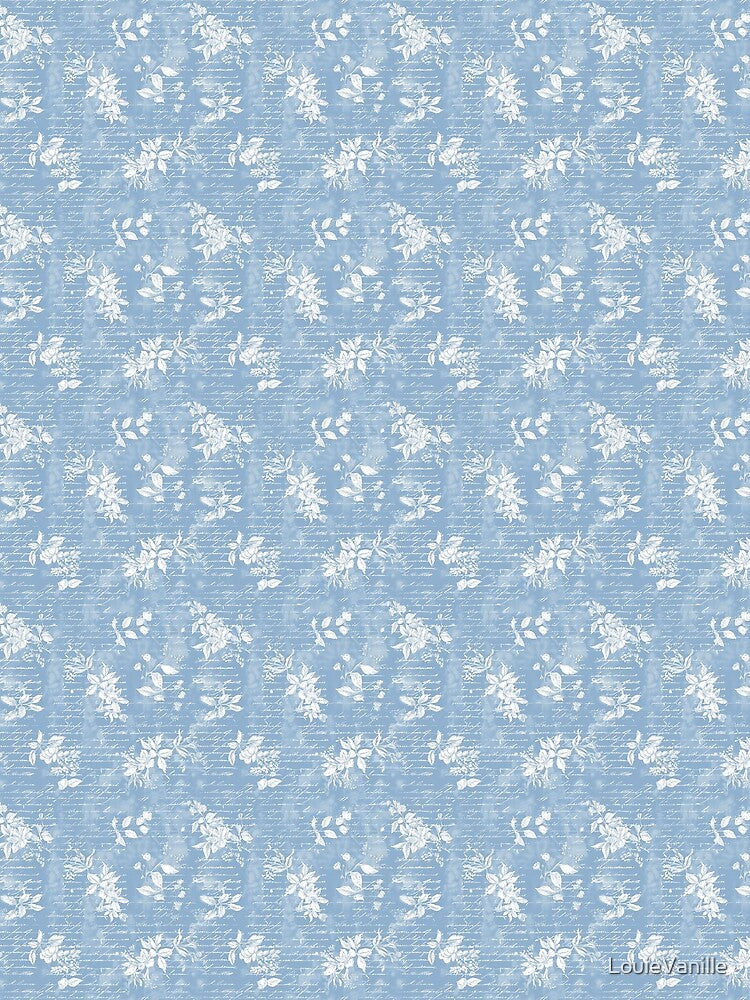 Vintage Blue Floral Pattern by LouieVanille