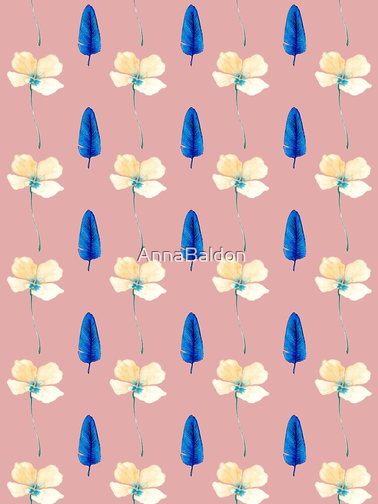 floral pattern pink by AnnaBaldon