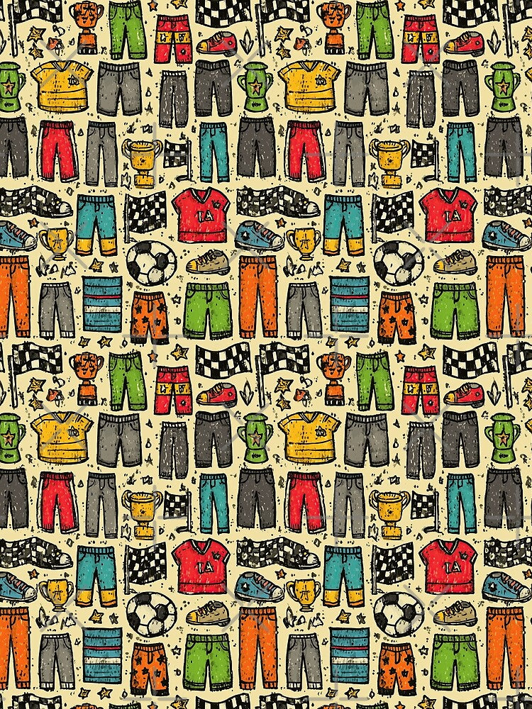 Bright Yellow Football Fan Pattern by Piotrek0001