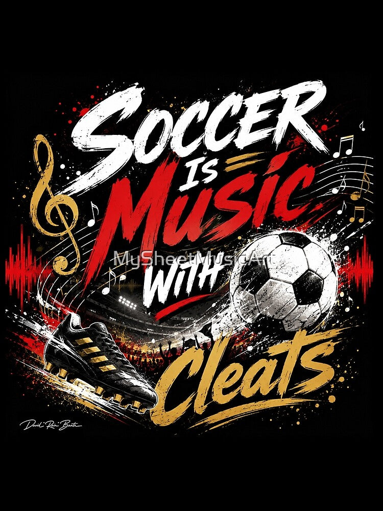 Soccer Is Music With Cleats by MySheetMusicArt