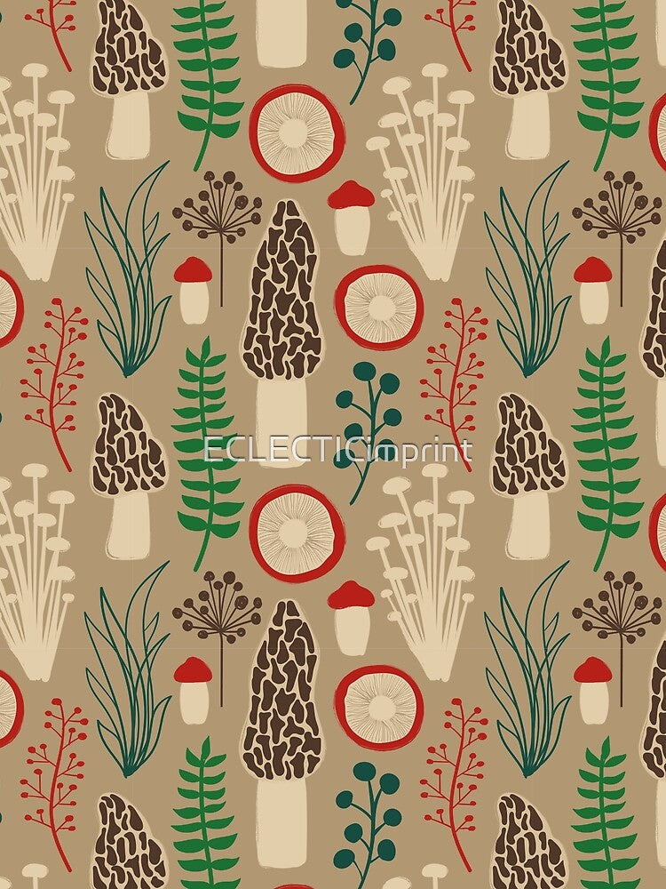 Brown Mushroom Medley by ECLECTICimprint