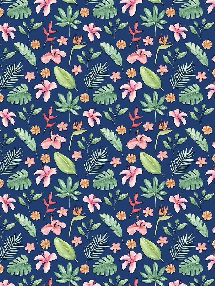 Tropical leaf pattern by Hollyroseart