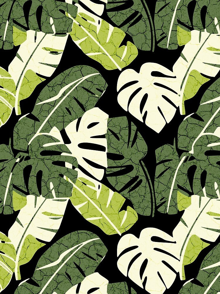 Tropical Monstera & Banana Leaf Pattern by Gear Camel