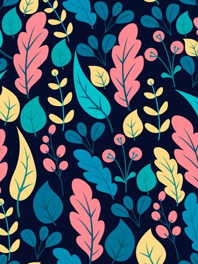 Bright Colorful Tropical Floral by pugmom4