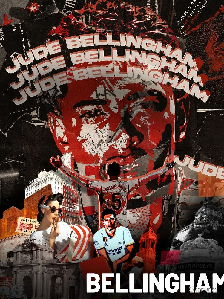 Jude Bellingham | Football Star Collage Art by Shopunte