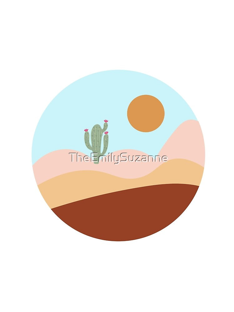White Desert W/ Cactus by TheEmilySuzanne