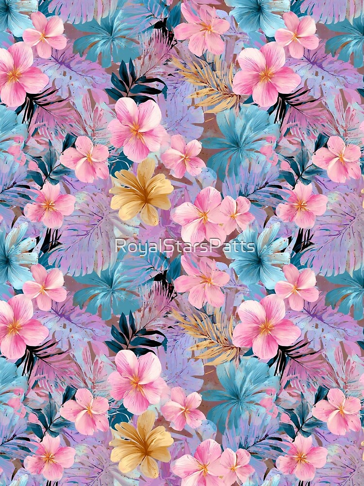 Flourishing Tropical Floral Texture  - Flower Garden Pattern  - Unique Gifts For Women by RoyalStarsPatts