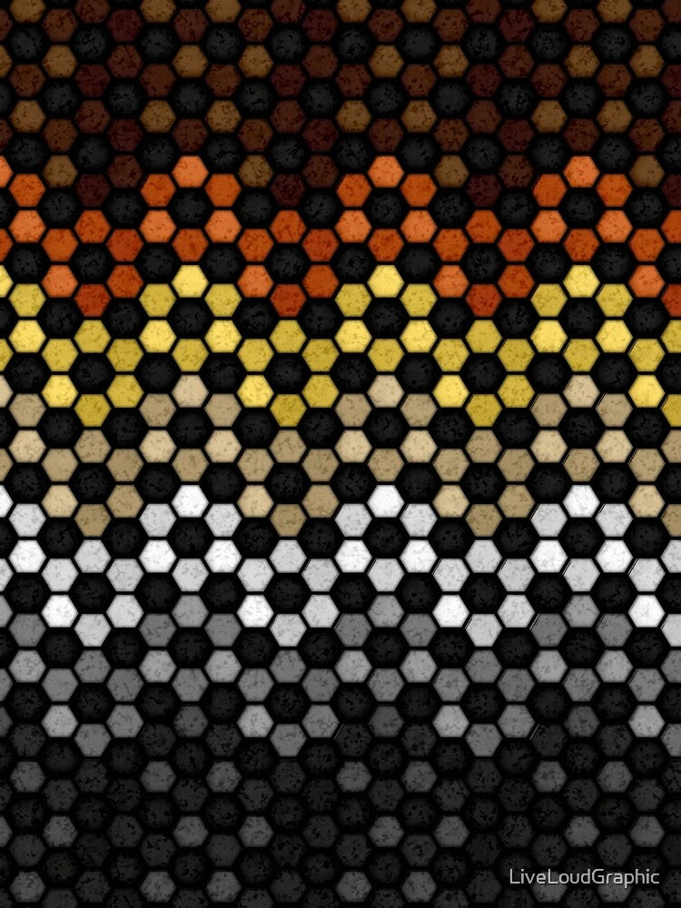 Seamless Football Pattern in Gay Bear Pride Flag Colors by LiveLoudGraphic