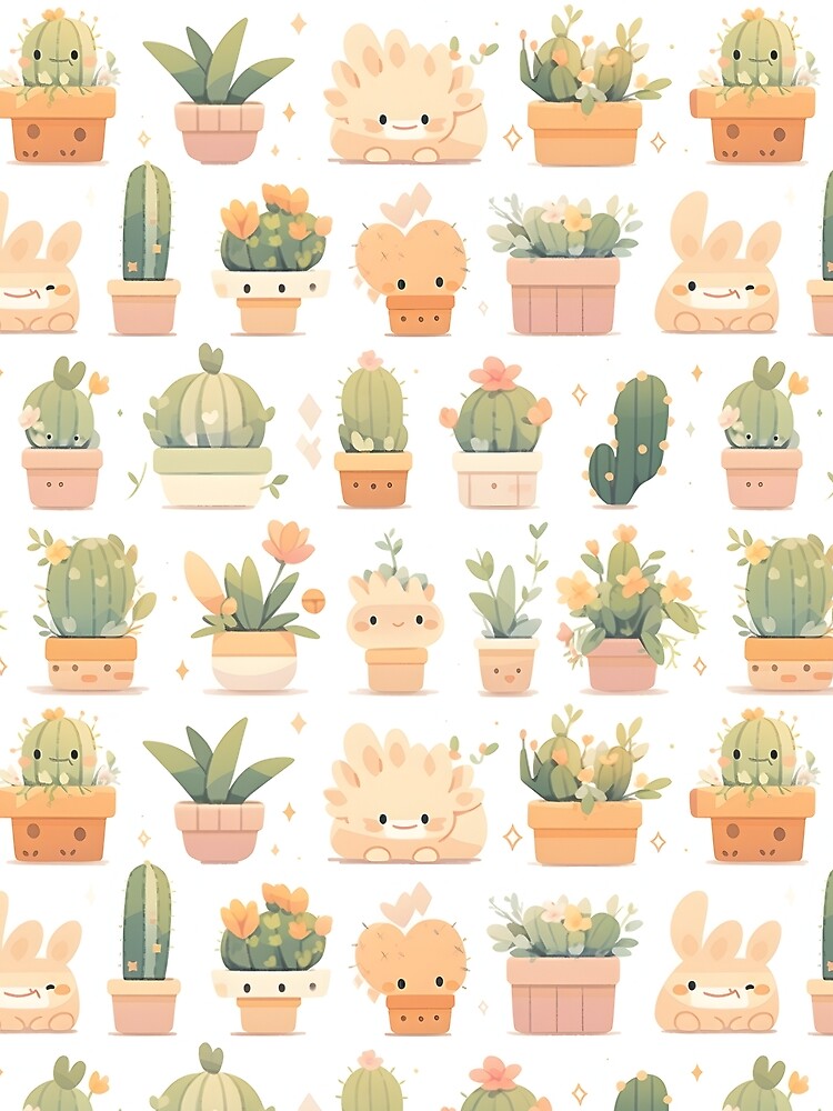 Kawaii Adorable Cactus Kawaii Pretty Cactuses by 18tokwa