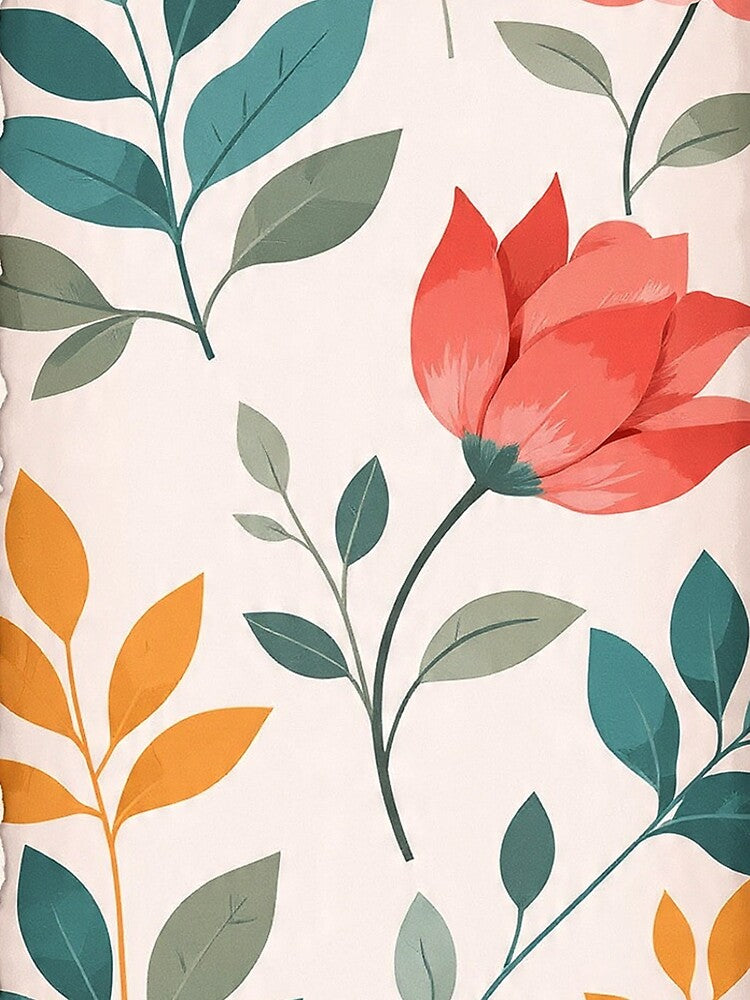 Earthy Vintage Blooms Botanical Pattern by Qurratul Sadia