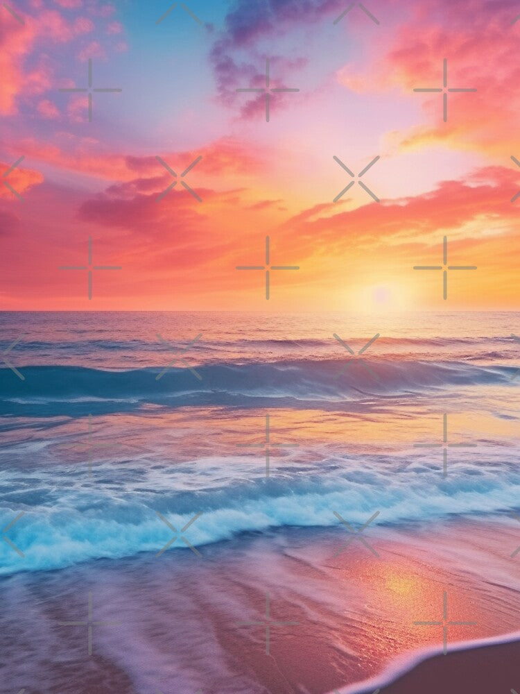 Sunset Over the Sea, Seen From the Beach by StudioRedKoala