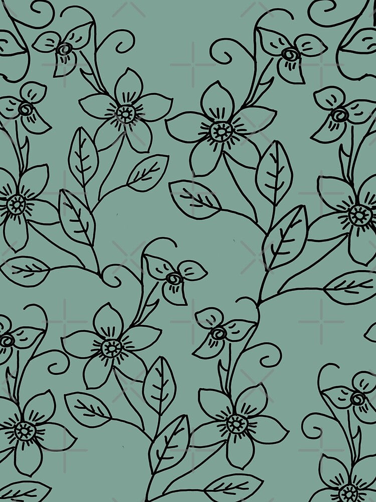 Floral line art by Antiope33